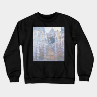 Rouen Cathedral: The Portal (Sunlight) Monet Painting Design Crewneck Sweatshirt